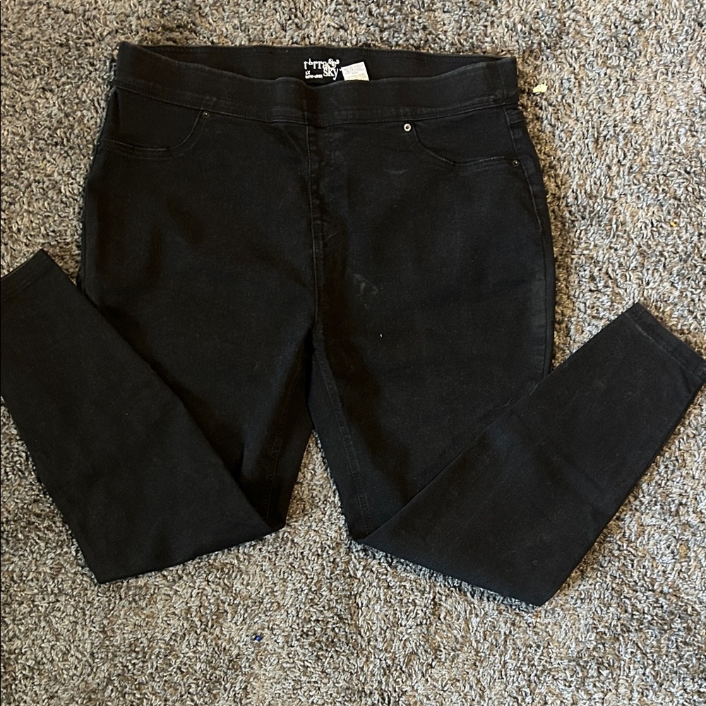 Terra & Sky Women's Dark Black Jeggings